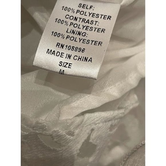 Women's For Her Lace Floral Overlay Peplum High Low Top - Picture 7 of 7